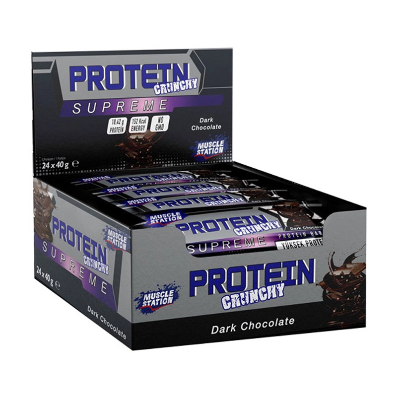 Muscle Station Supreme Crunchy Protein Bar 40 gr 24 Adet