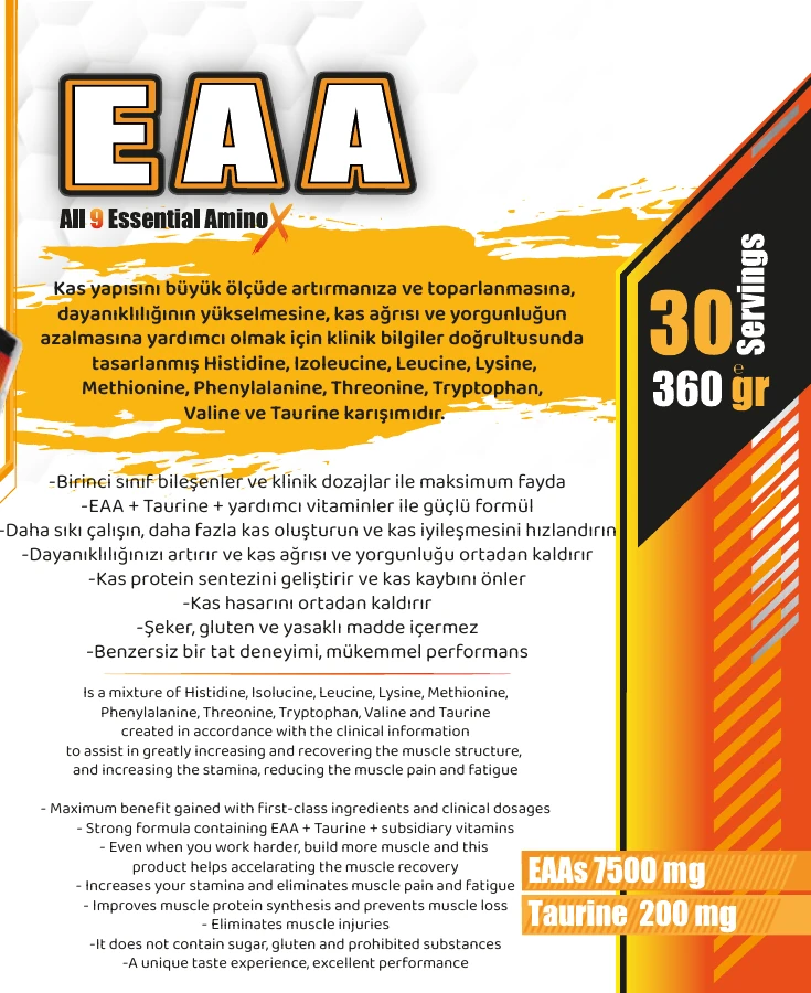 Nowup Nutrition EAA All 9 Essential Amino Asit 360 gr