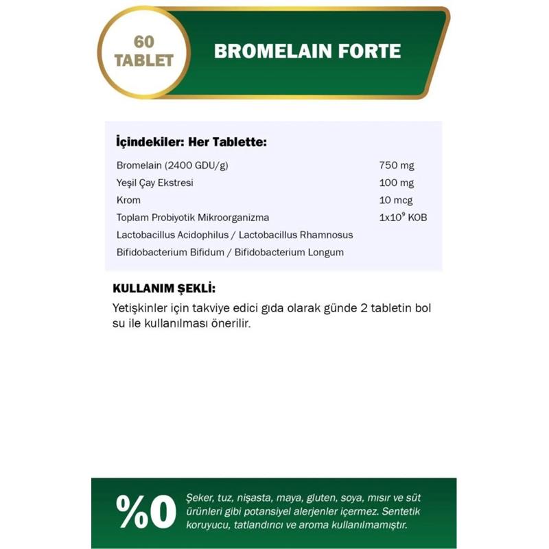 Nutraxin Bromelain Forte 750 mg 60 Tablet