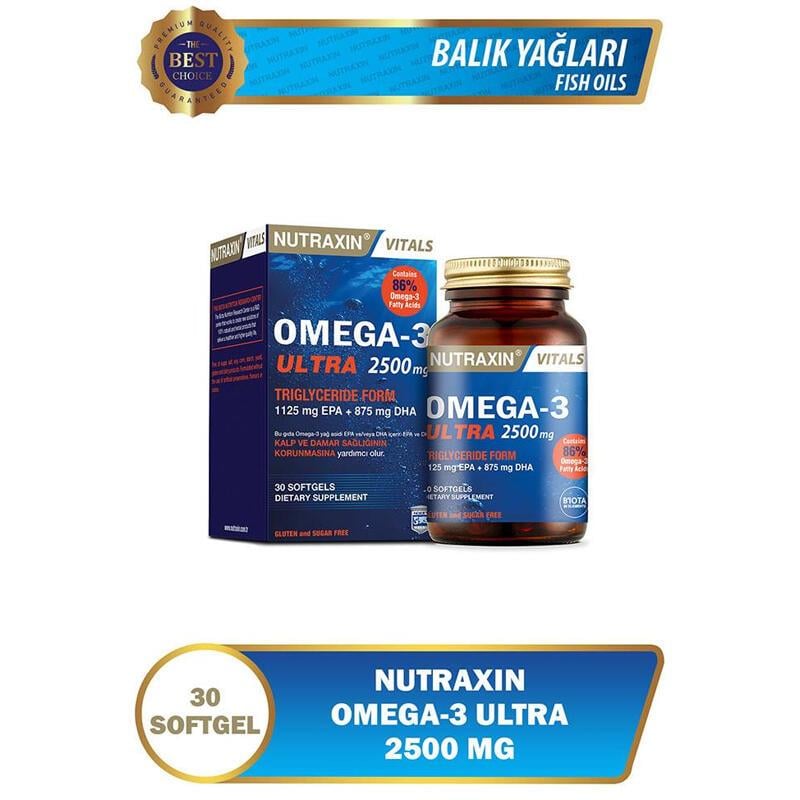 Nutraxin Omega-3 Ultra 2500 mg 30 Softjel Kapsül