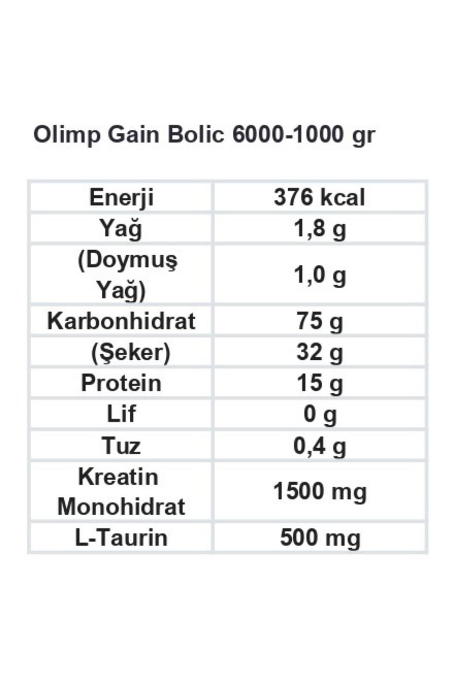 Olimp Gain Bolic 6000 Karbonhidrat Tozu 1000gr