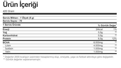 Bigjoy Bcaa Pro 4:1:1 420 gr Aromasız