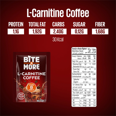 Bite & More L-Carnitine Coffee 12 gr x 10 Adet