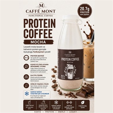 Caffe Mont Protein Coffee Cam Şişe 30 Gr