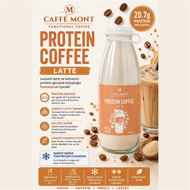 Caffe Mont Protein Coffee Cam Şişe 30 Gr