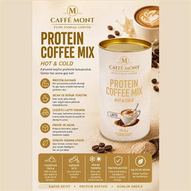 Caffe Mont Protein Coffee Mix 300 Gr Hot & Cold