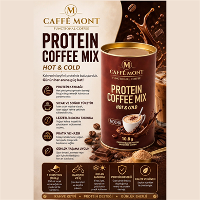 Caffe Mont Protein Coffee Mix 300 Gr Hot & Cold