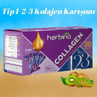 Collagen Tip 1-2-3 Kolajen Karışımı 30 Saşe Kivi Aromalı