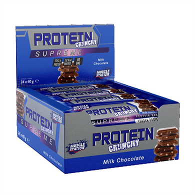 Muscle Station Supreme Crunchy Protein Bar 40 gr 24 Adet