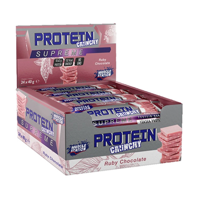 Muscle Station Supreme Crunchy Protein Bar 40 gr 24 Adet