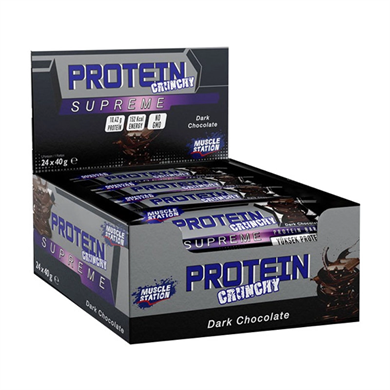 Muscle Station Supreme Crunchy Protein Bar 40 gr 24 Adet