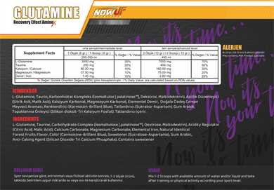 Nowup Nutrition Glutamine Recovery Effect 360 gr
