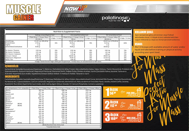 Nowup Nutrition Muscle Gainer 1680 gr