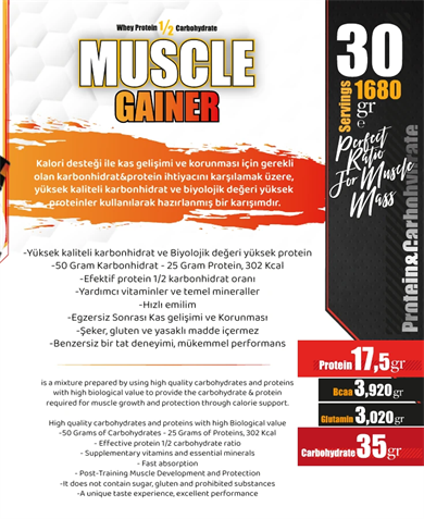 Nowup Nutrition Muscle Gainer 1680 gr