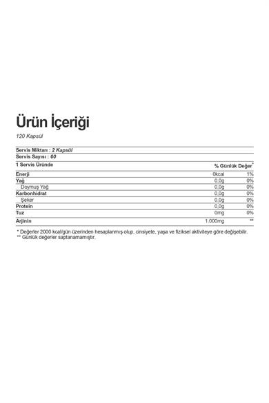 Nutrend Arginine 120 Kapsül