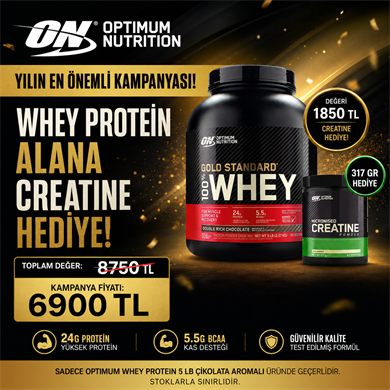 Optimum Gold Standard Whey Protein 2273 gr + Micronized Creatine 317 gr Kombinasyonu