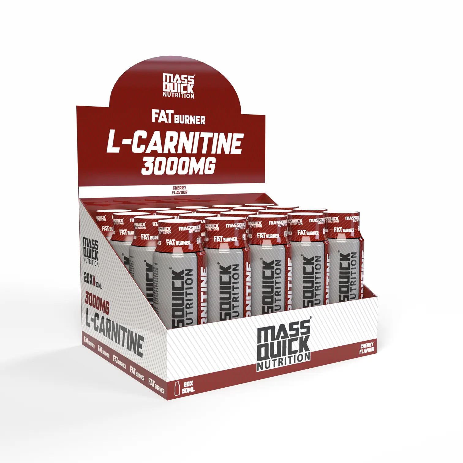 Massquick FatBurner L Carnitine 3000 mg 20 Shot