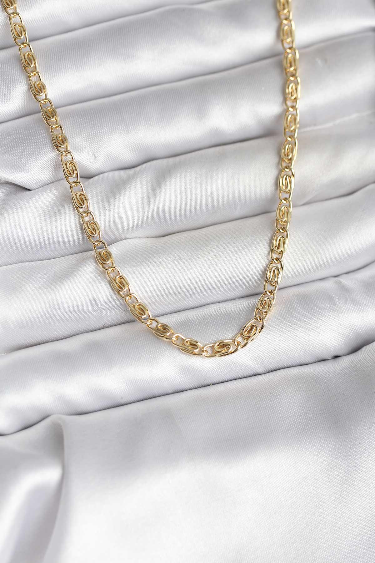 14K Gold Renk Kaplama Zincir Model CM Kadın Kolye