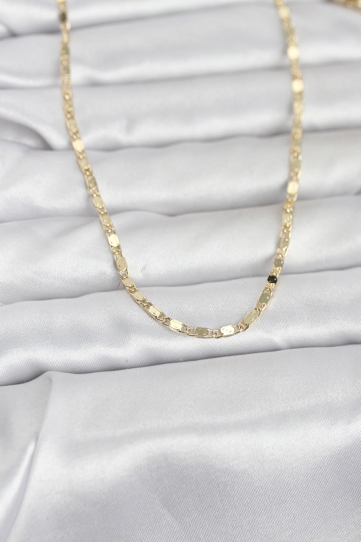 CM 14K Gold Renk Ezme Zincir 60 cm Kadın Kolye