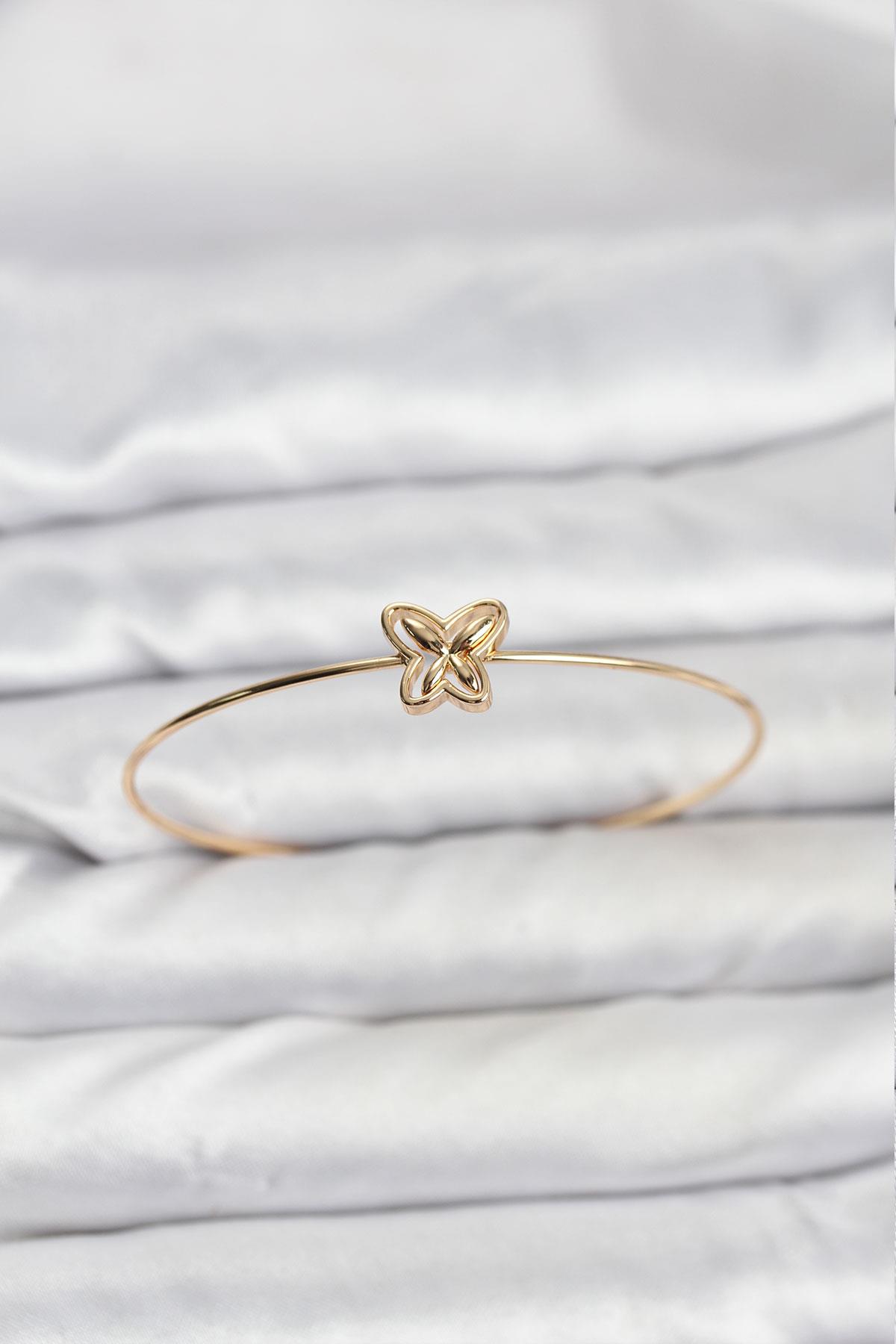Kelebek Model Gold Renk Bileklik