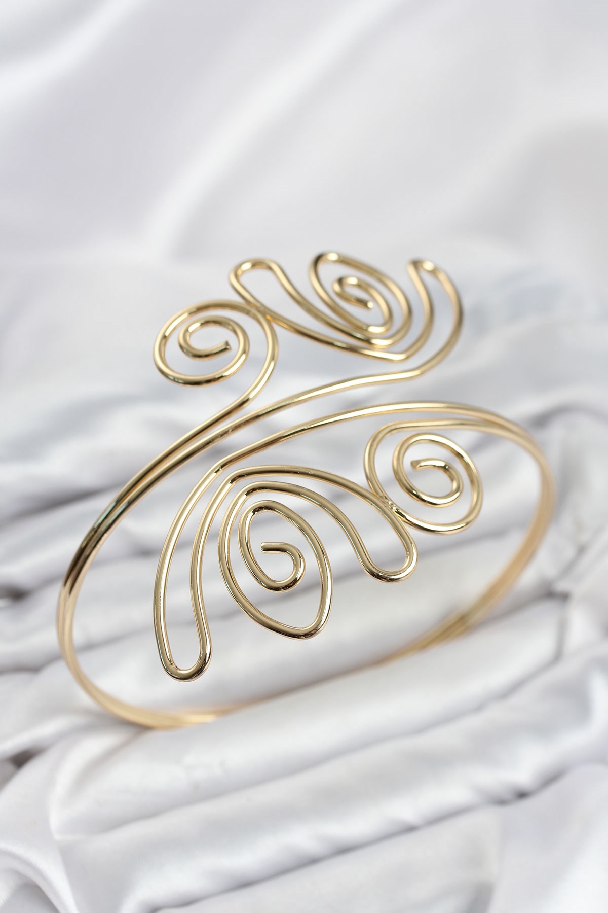 Pazu Bileklik Gold Renk Pirinç Bohem Model