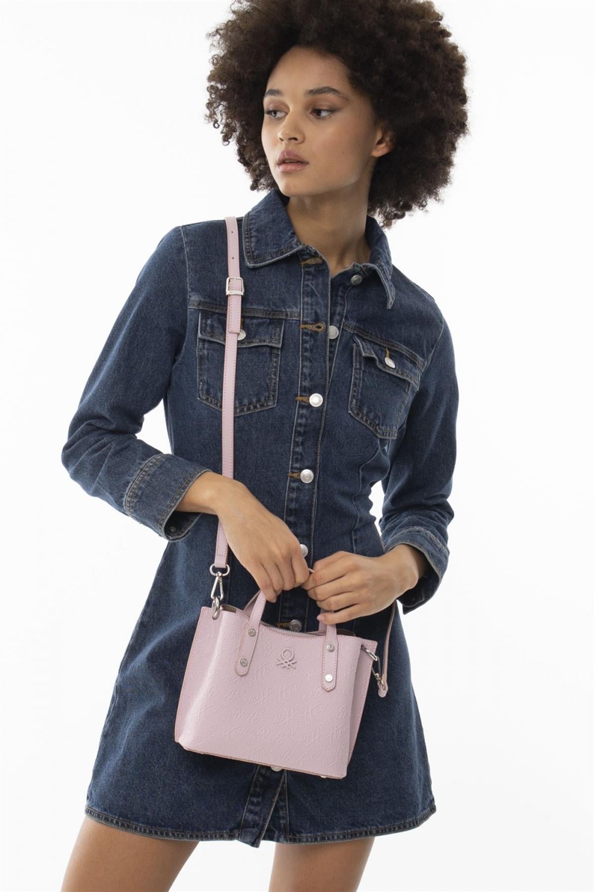 Benetton bnt 1045 Kadın El Çantası Pembe