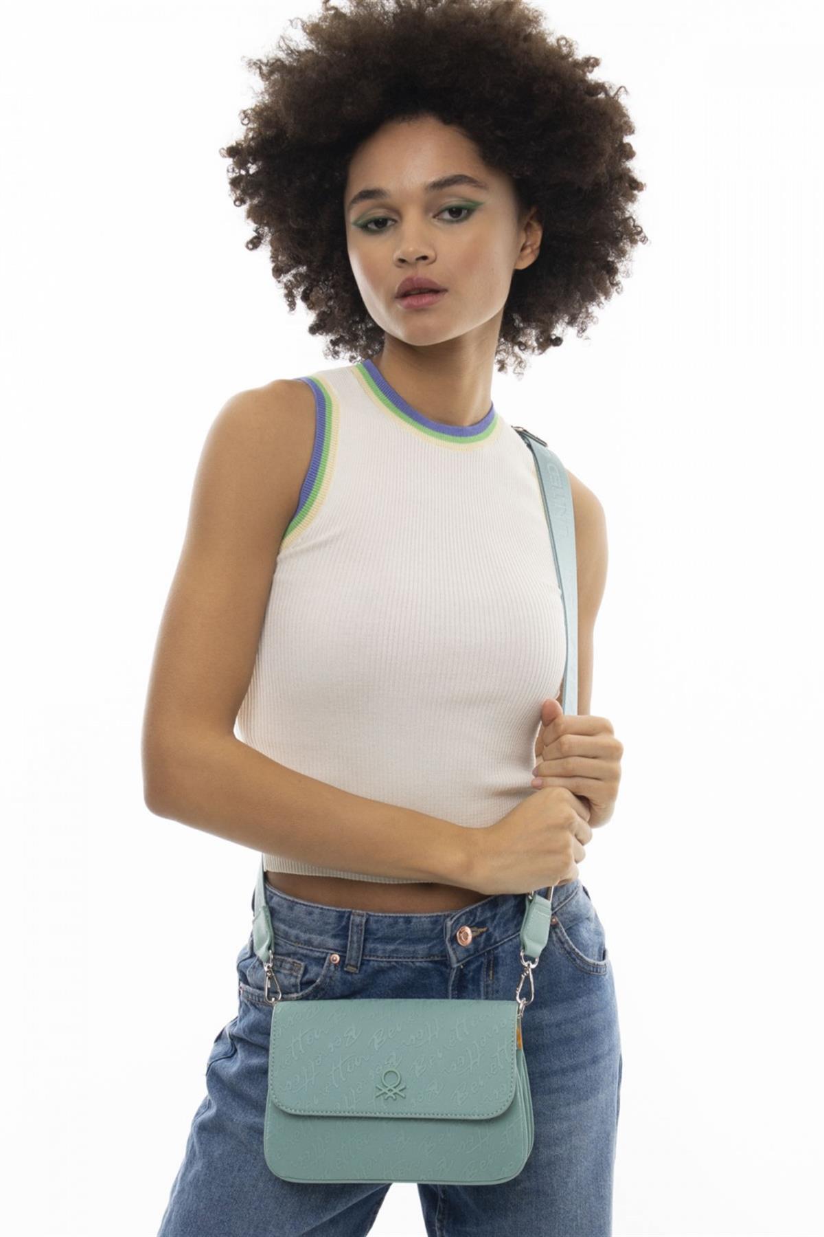 Benetton bnt 1070 Kadın Çapraz Çanta Su Yeşili
