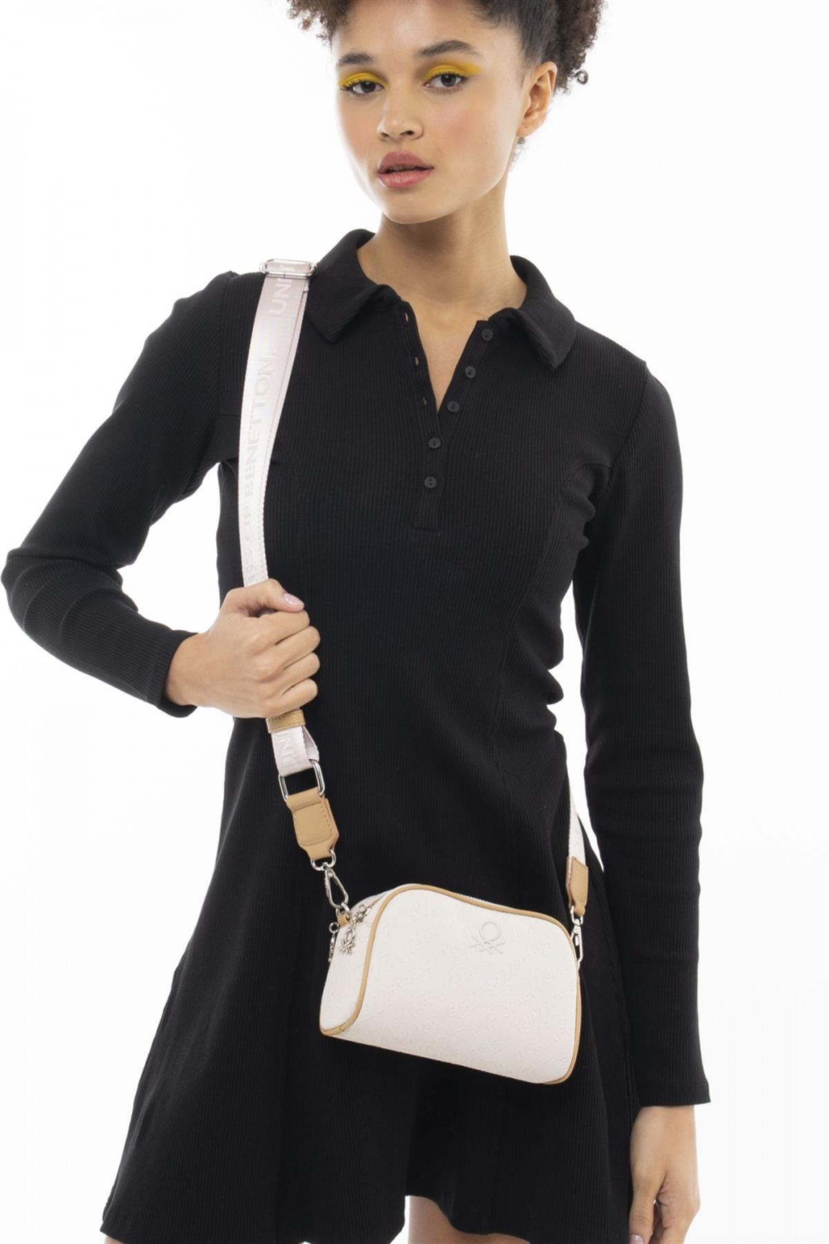 Benetton bnt 1072 Kadın Çapraz Çanta Bej A.Camel