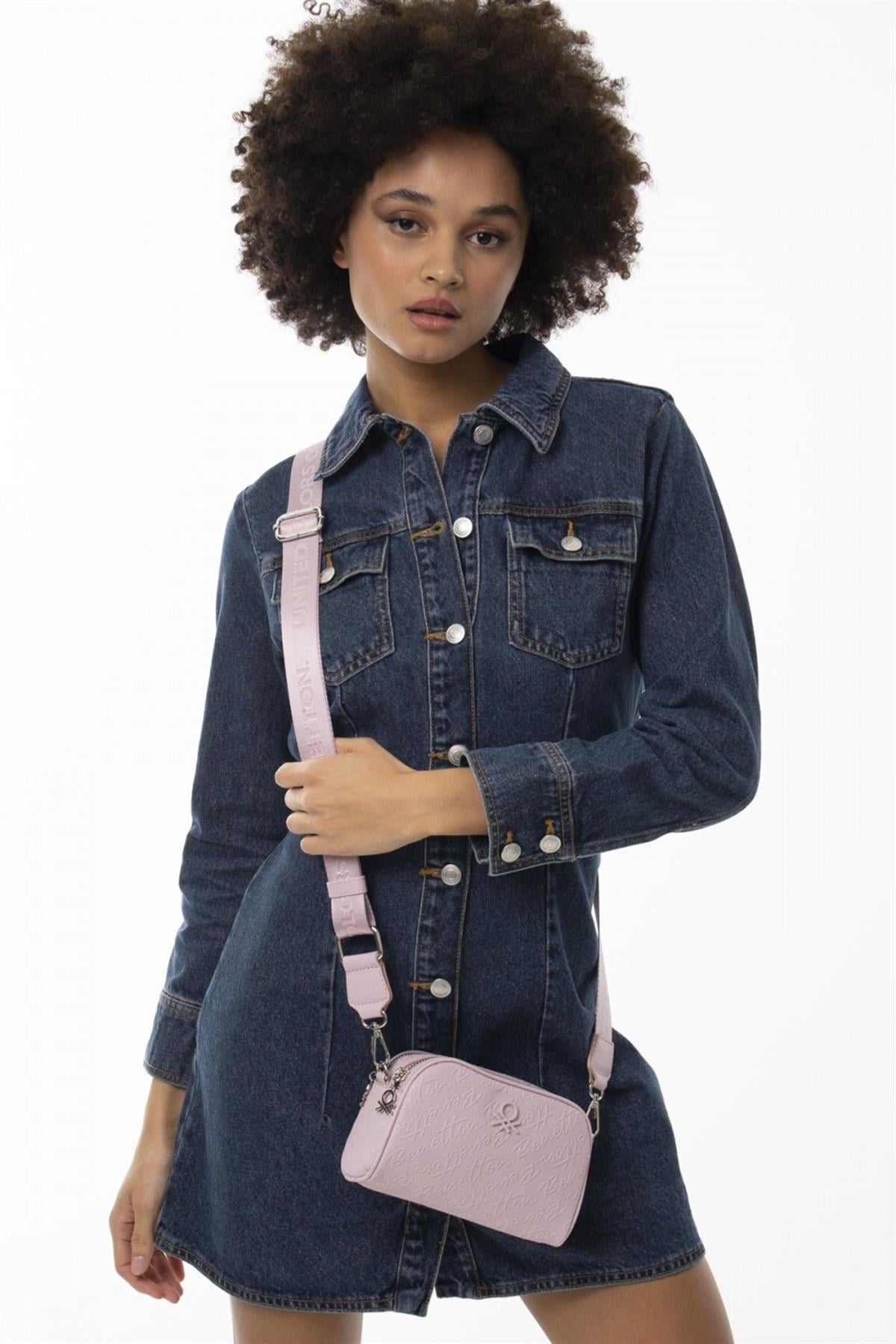 Benetton bnt 1072 Kadın Çapraz Çanta Pembe