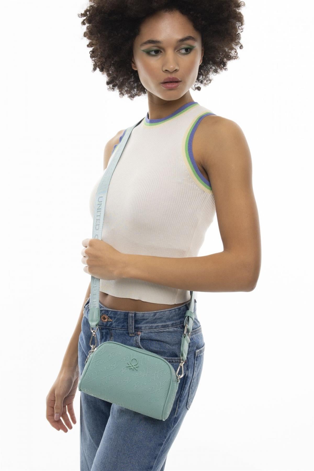 Benetton bnt 1072 Kadın Çapraz Çanta Su Yeşili