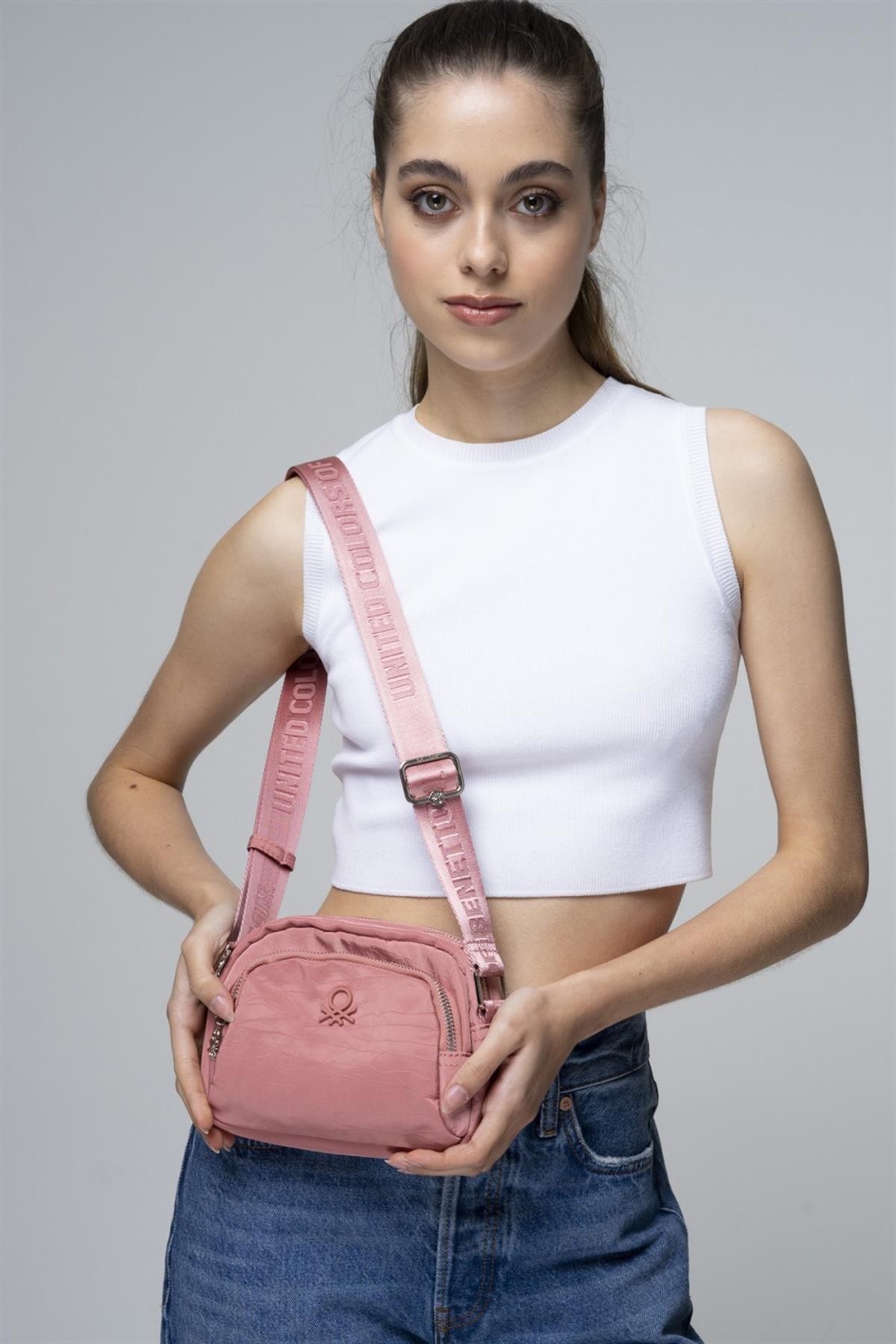 Benetton bnt 680 Kadın Çapraz Çanta Pembe