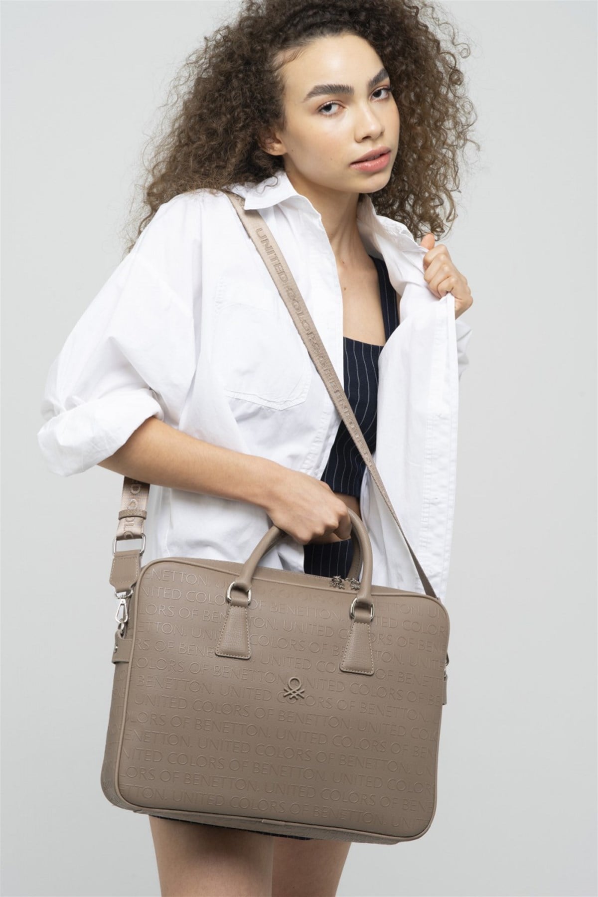 Benetton bnt 852 Unisex Evrak ve Bilgisayar Çantası Vizon