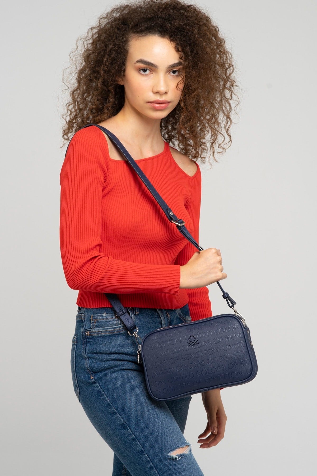 Benetton bnt 863 Kadın Çapraz Çanta Lacivert