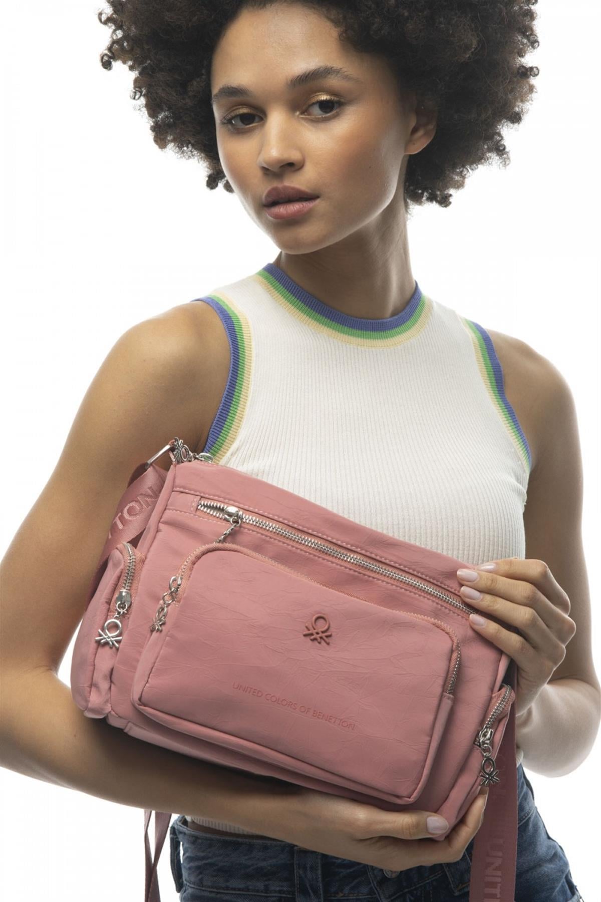 Benetton bnt 889 Kadın Çapraz Çanta Pembe