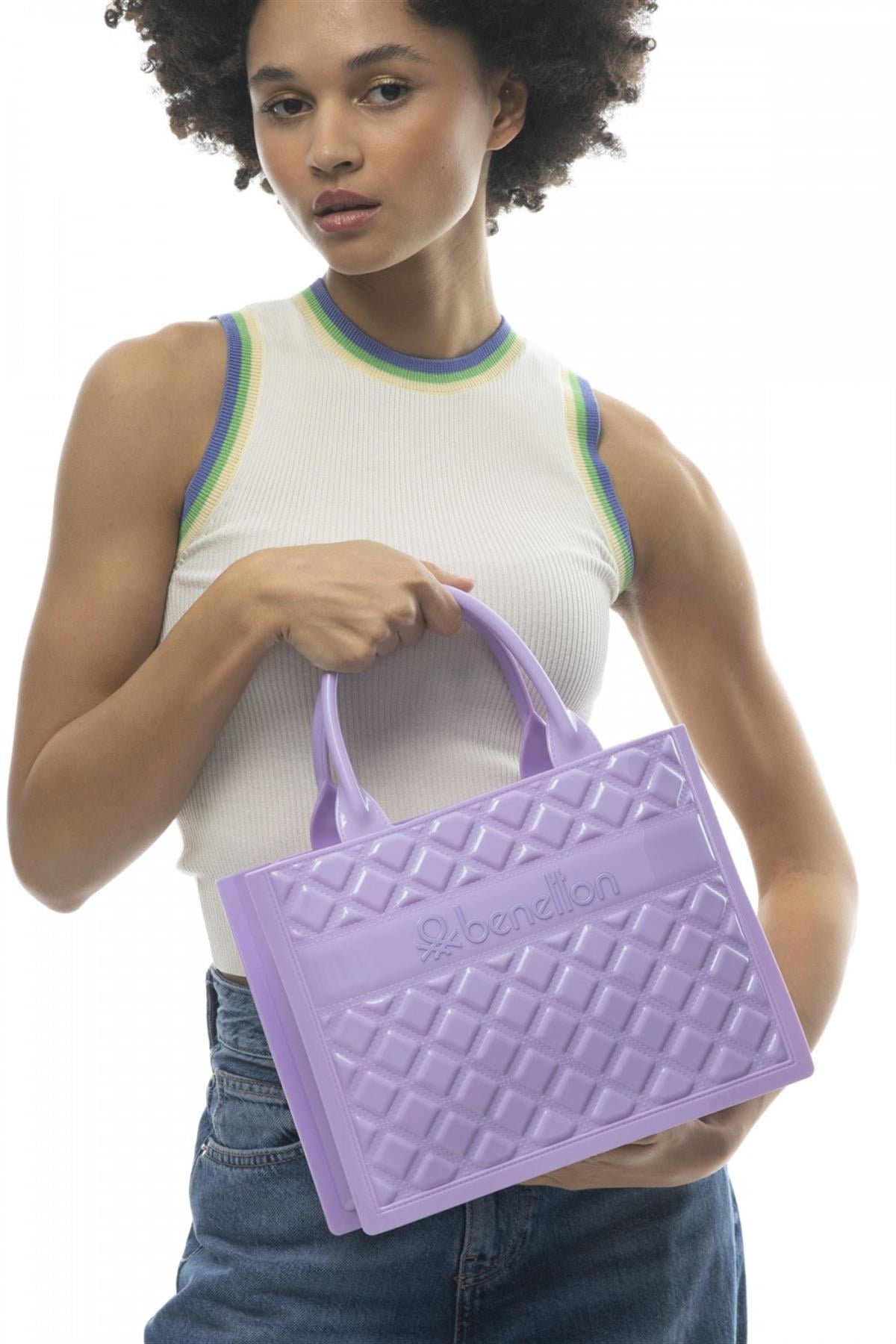 Benetton bnt 921 Kadın0 El Çantası Lila