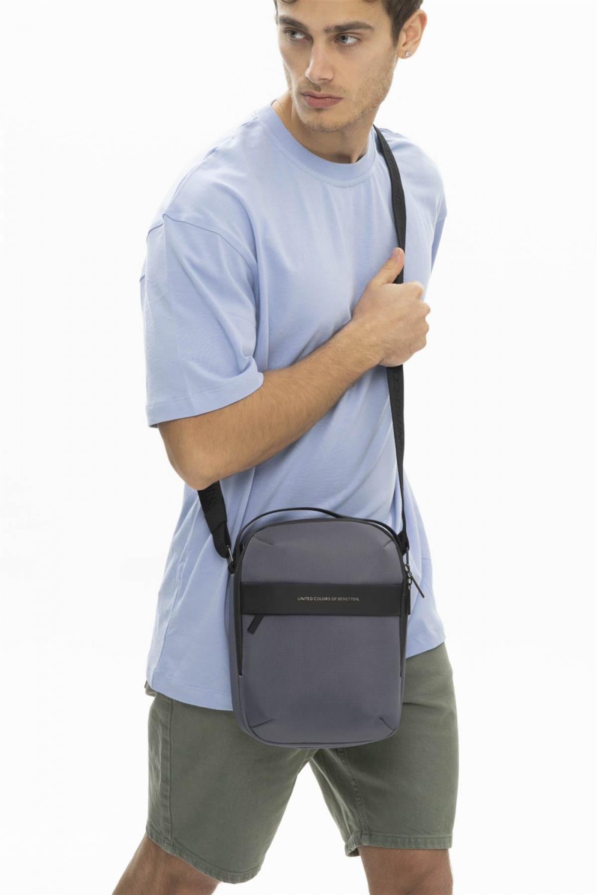 Benetton bnt 928 Erkek Çantası Gri