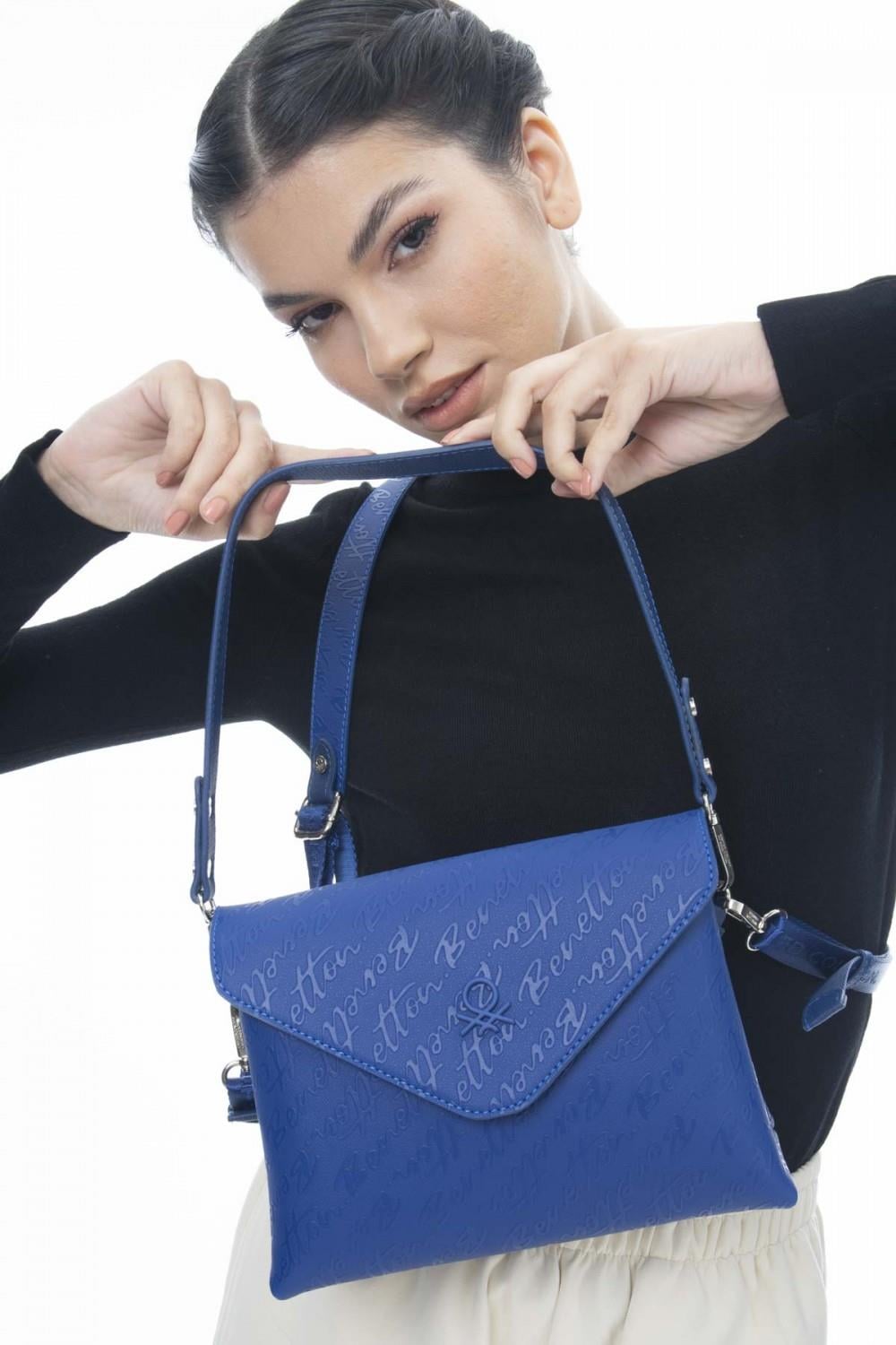 Benetton bnt1165 Kadın El ve Omuz Çantası Sax