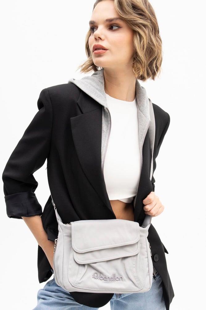 Benetton bnt1196 Kadın Çapraz Çanta A.Gri