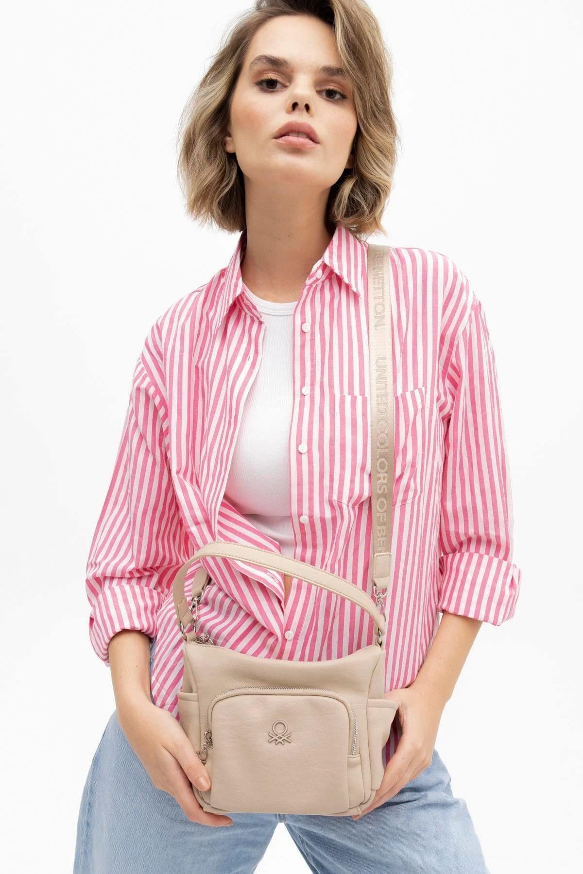 Benetton bnt1236 Kadın Omuz ve Çapraz Çanta Ten