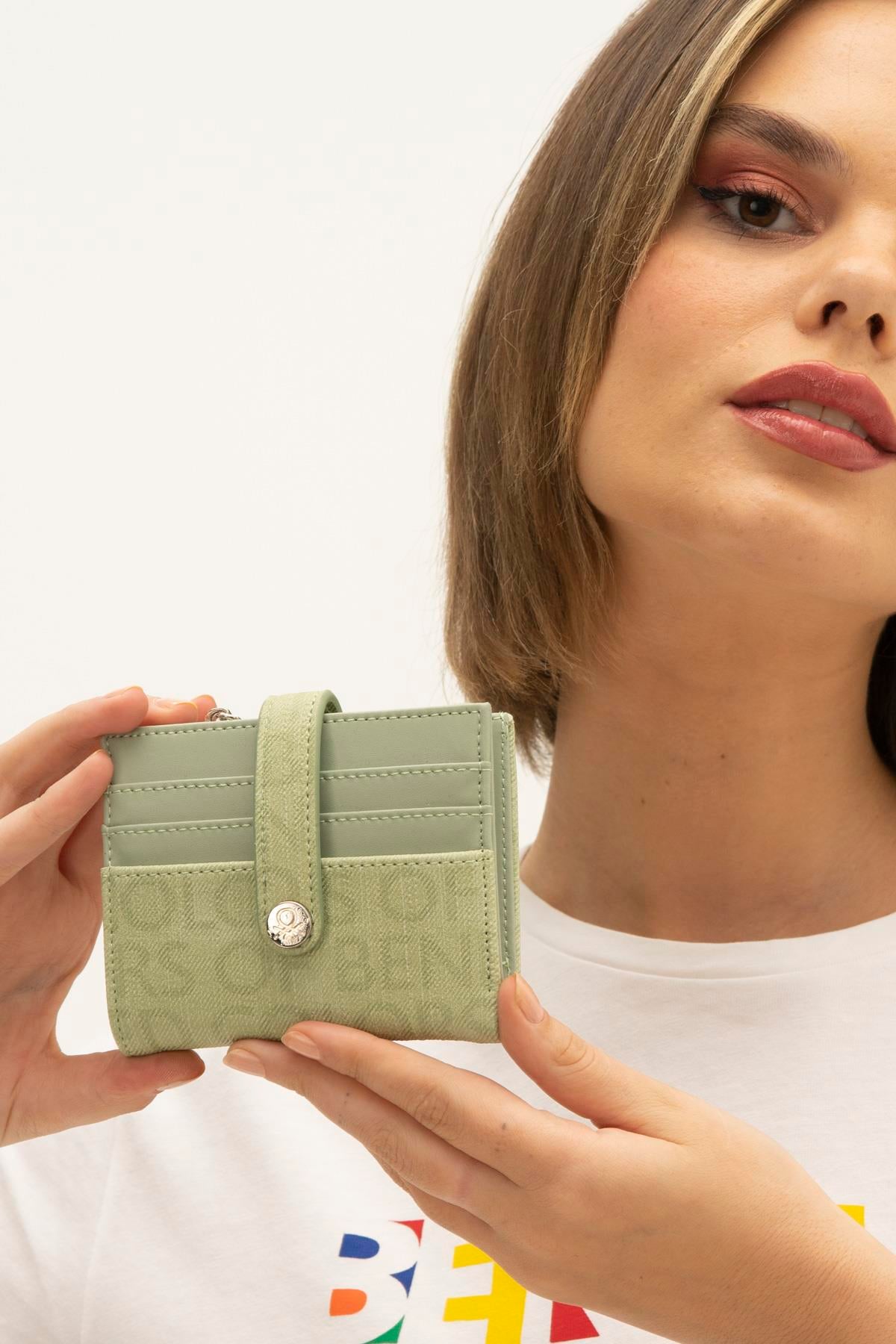Benetton bnt1309 Kadın Cüzdan Yeşil