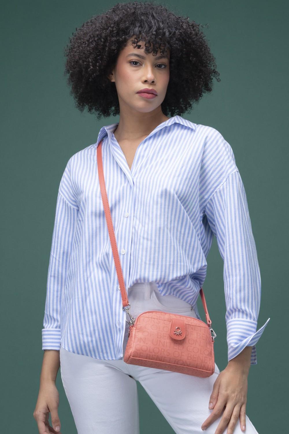 Benetton bnt1320 Kadın Mini Çapraz Çanta Mercan