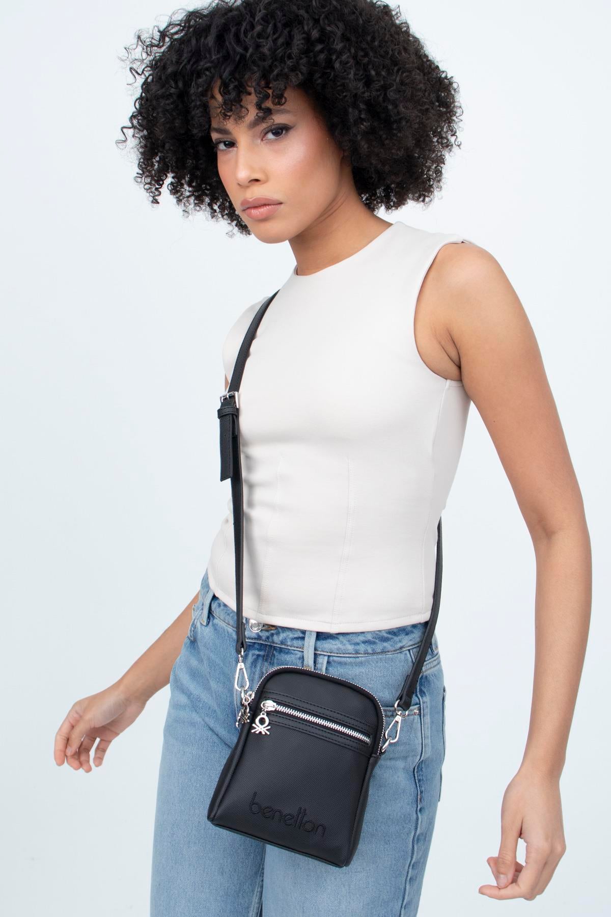 Benetton bnt1351 Kadın Çapraz Çanta Siyah