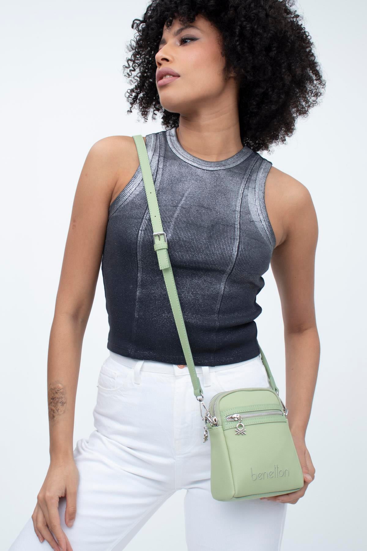 Benetton bnt1351 Kadın Çapraz Çanta Yeşil