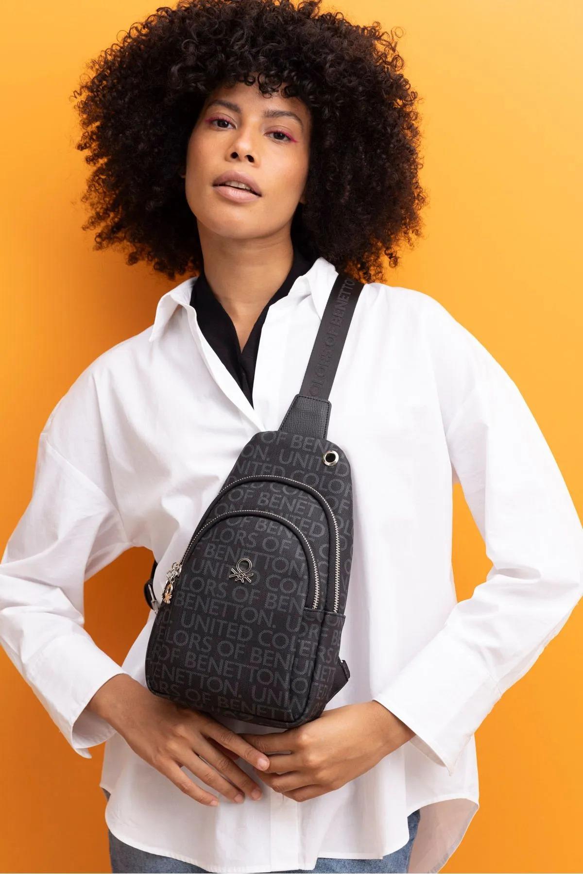 Benetton bnt1380 Kadın Çapraz Çanta Siyah