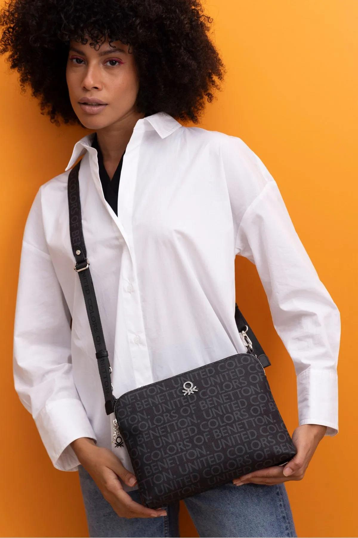 Benetton bnt1399 Kadın Çapraz Çanta Siyah