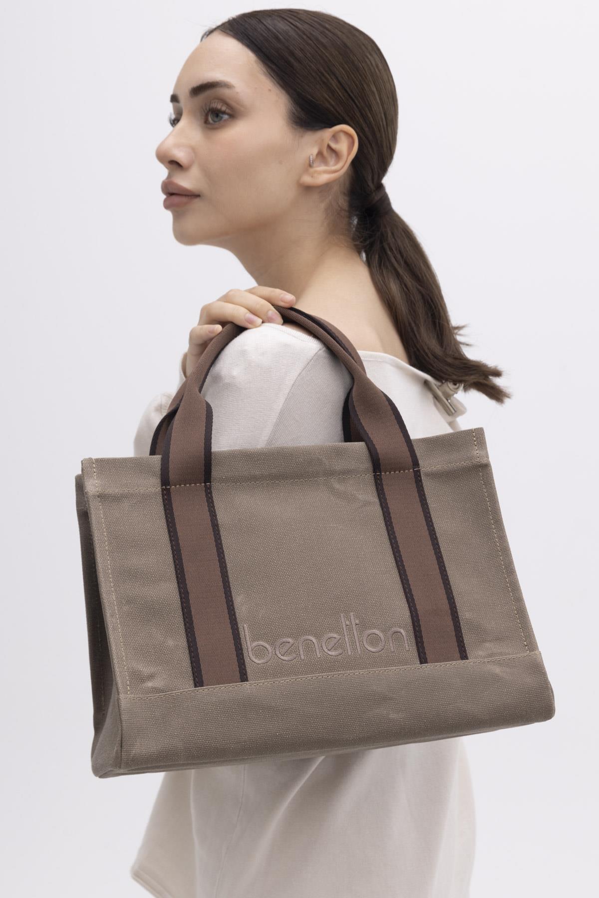Benetton bnt1412 Kadın El ve Omuz Çantası Kahve