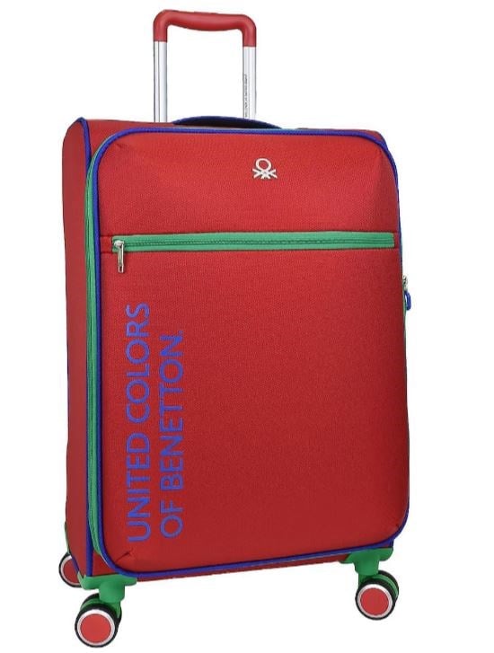 BENETTON BNT2100 KUMAŞ VALİZ KIRMIZI BÜYÜK BOY