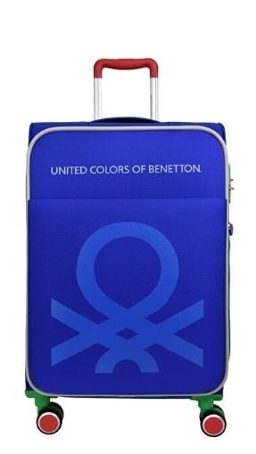 BENETTON BNT2200 KUMAŞ VALİZ SAKS MAVİ BÜYÜK BOY