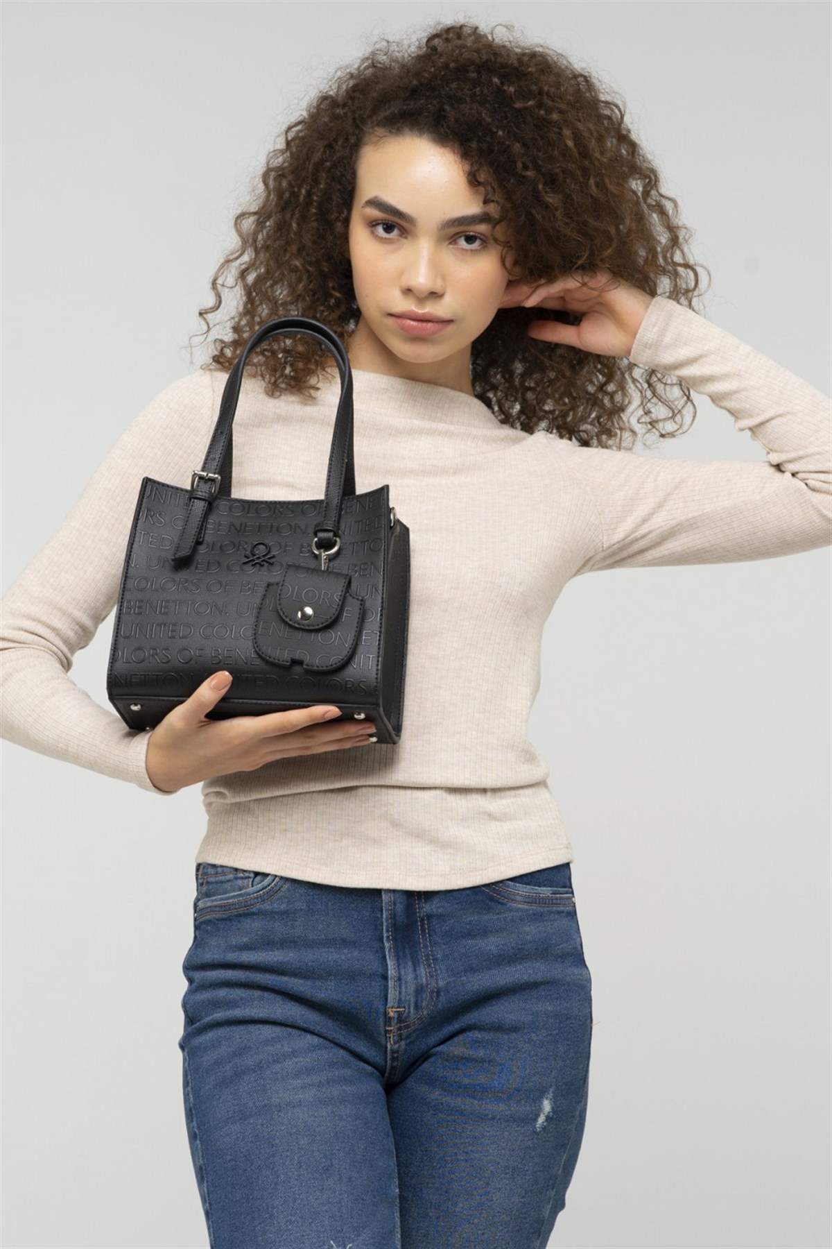 Benetton El ve Omuz Çantası bnt 871 Camel