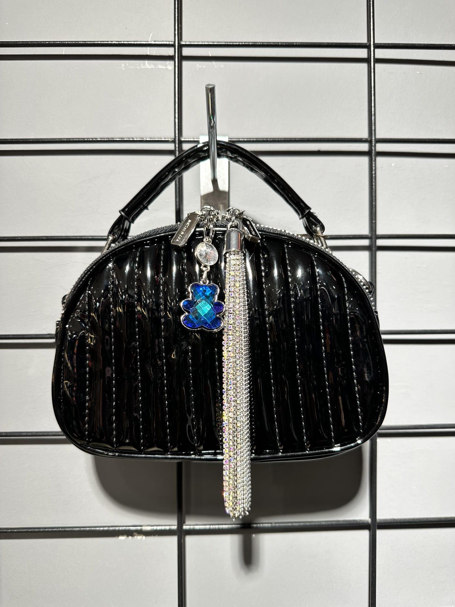 Matthew Cox byn1041 Kadın Mini Çapraz Çanta Siyah Rugan